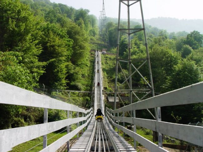 سورتمه سواری در نمک آبرود