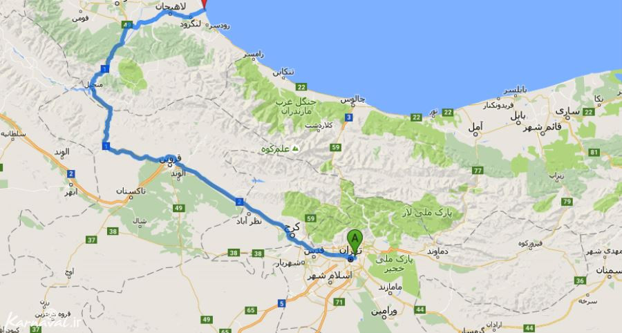 نقشه چمخاله را ببینید