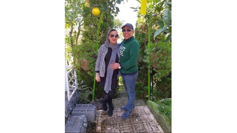 امیر کربلایی زاده و همسرش