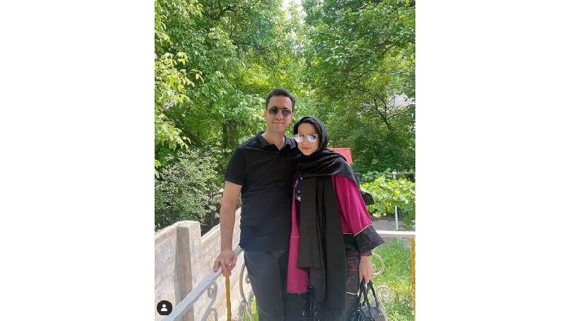 محیا اسناوندی در کنار همسرش