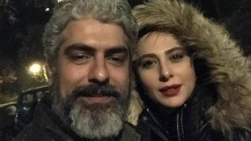 مهدی پاکدل در کنار همسر دومش رعنا آزادی ور
