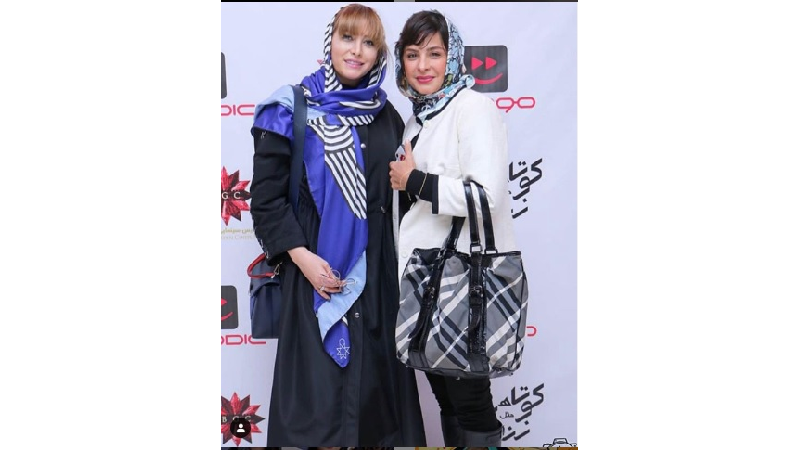 فریبا نادری بازیگر نقش پری سیما در کنار سیما تیرانداز بازیگر نقش انیس در سریال ستایش