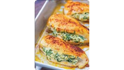 طرز تهیه و دستور پخت سینه مرغ شکم پر