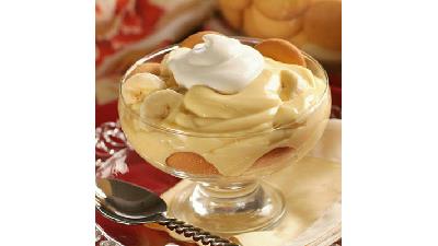 دستور تهیه پودینگ موز و گردو راحت است