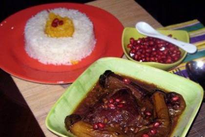 آشپزی / طرز تهیه خورش بادمجان و انار