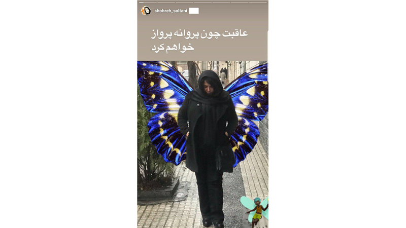 عکسی متفاوت از بال درآوردن شهره سلطانی