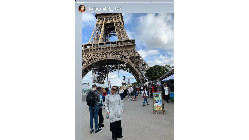 پاریس گردی فریبا نادری ،بازیگر نقش پری سیما در سریال ستایش