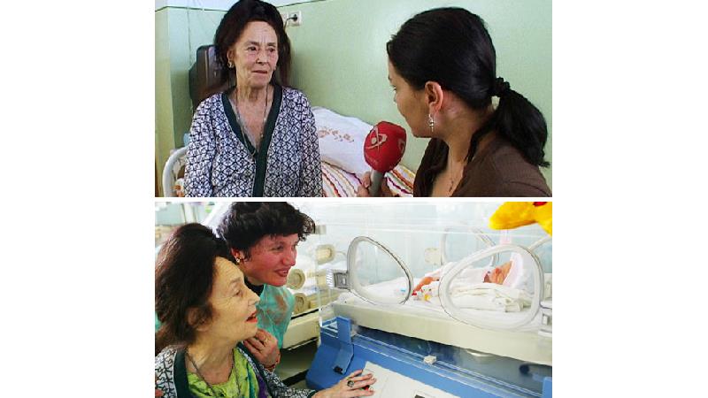 زنی با اولین زایمان در 66 سالگی