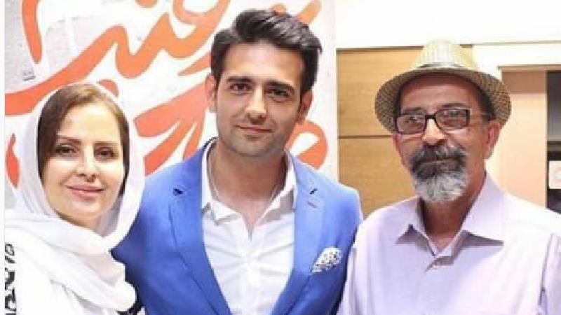 عکسی از امیرحسین آرمان بازیگر نقش کاوه در سریال مانکن در کنار پدر و مادرش