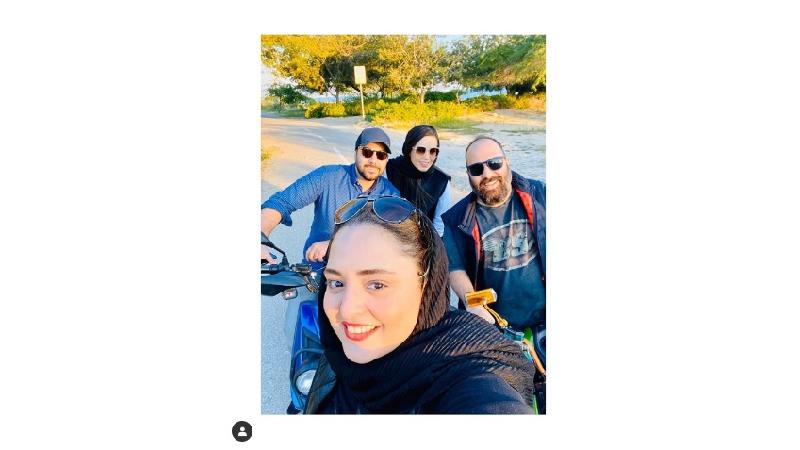 نرگس محمدی و علی اوجی در جزیره کیش