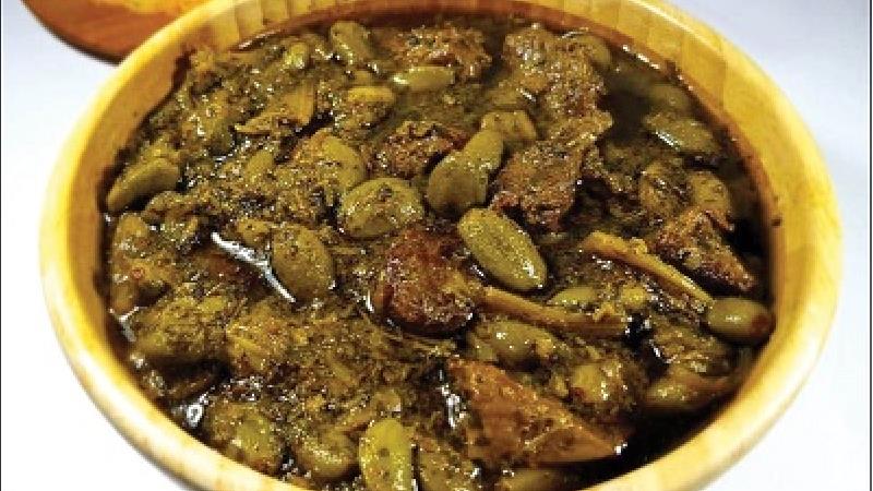 طرز تهیه کامل خورش باقلا و گشنیز