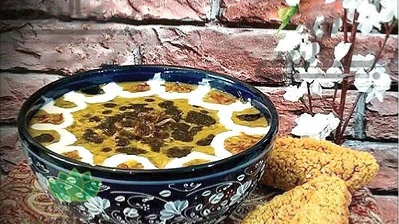 طرز تهیه آش ترخینه با سیرابی