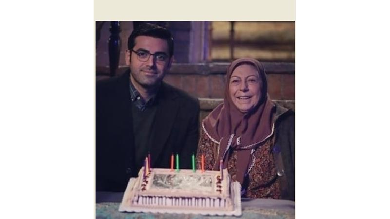 محمدرضا رهبرى، بازیگر جدید نقش جواد جوادی، در جشن تولد ثریا قاسمی