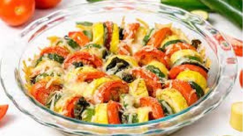 طرز تهیه خوراک سبزیجات رژیمی در فر