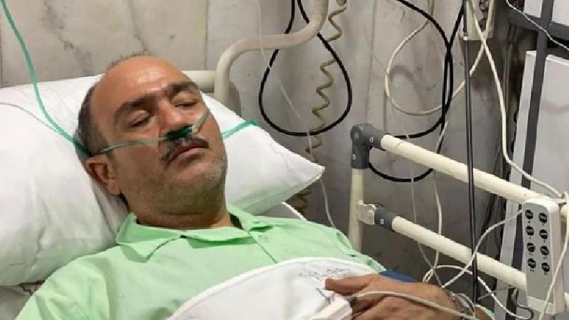 مهران غفوریان روی تخت بیمارستان