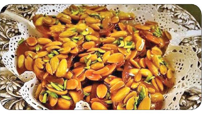 طرز تهیه کامل سوهان آجیلی با شیره انگور