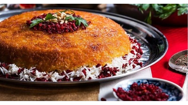 طرز تهیه ته چین مجلسی با مرغ در قابلمه