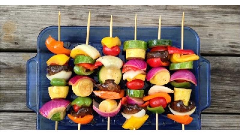 طرز تهیه کباب سبزیجات با فر