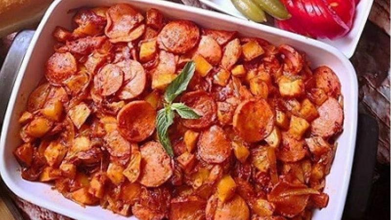 طرز تهیه خوراک هندی با سوسیس