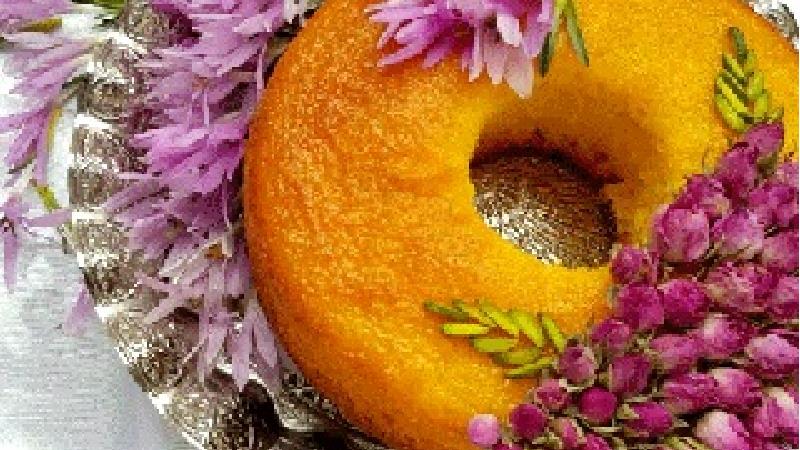 دستور پخت کیک گل محمدی و زعفران