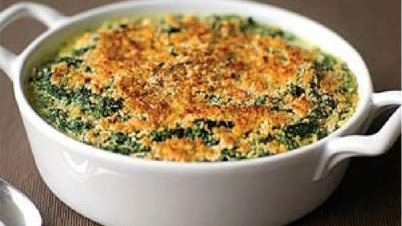 طرز تهیه گراتن اسفناج را یاد بگیرید