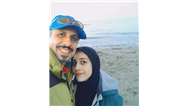عکسی از جواد رضویان و دخترش کنار دریا