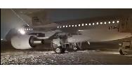 فیلمی از خروج بخشی از هواپیما از باند در فرودگاه کرمانشاه