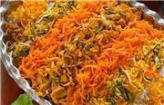 طرز پخت هویج پلوی دو نفره با گوشت و مرغ